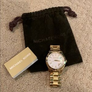 Michael Kors Gold Plated Womens Watch, EUC